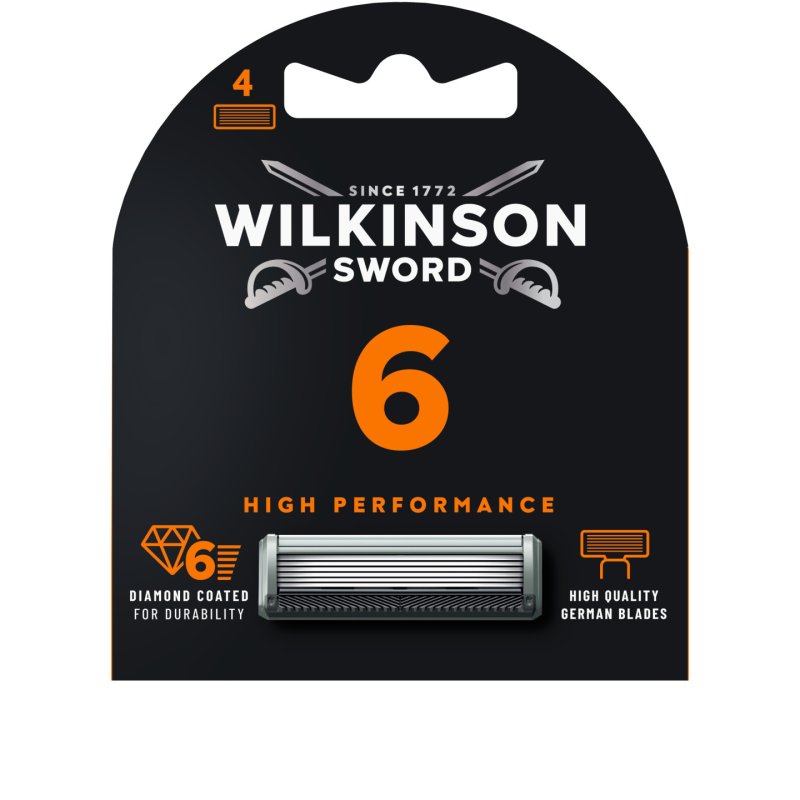Wilkinson Sword 6 High-Performance lame de rasoir 4 pièce(s) Hommes