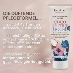 Jean & Len Body Milk with Ceramide Complex and Coconut Oil Rich Texture
