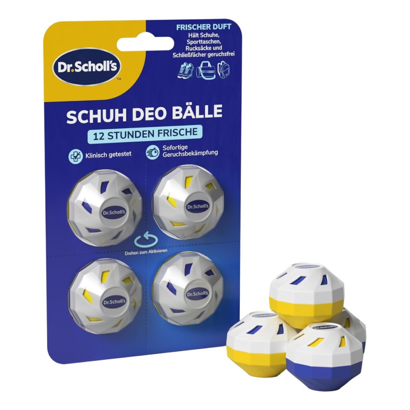 Scholl Shoe Deodorant Balls 4 Pieces Freshen Your Shoes With Scholl