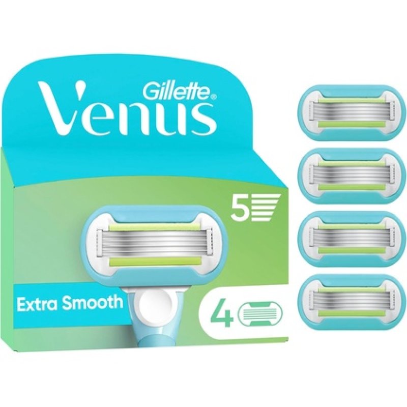 Gillette Venus Extra Smooth Women's Razor Blades 4 Replacement Blades - Pack of 4