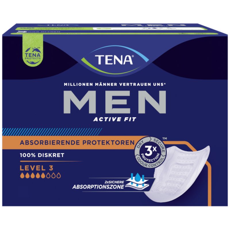 TENA Men Active Fit avec protection absorbante de niveau 3