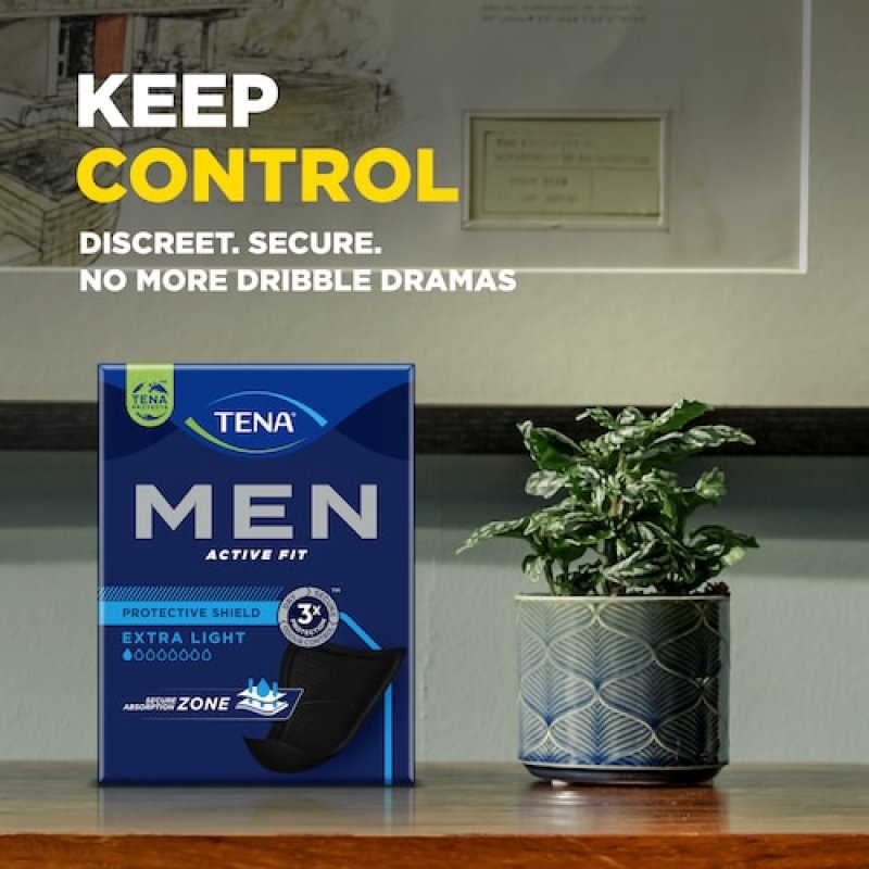 Tena Men Active Fit Protection 14 Stick Incontinence Pads For Men