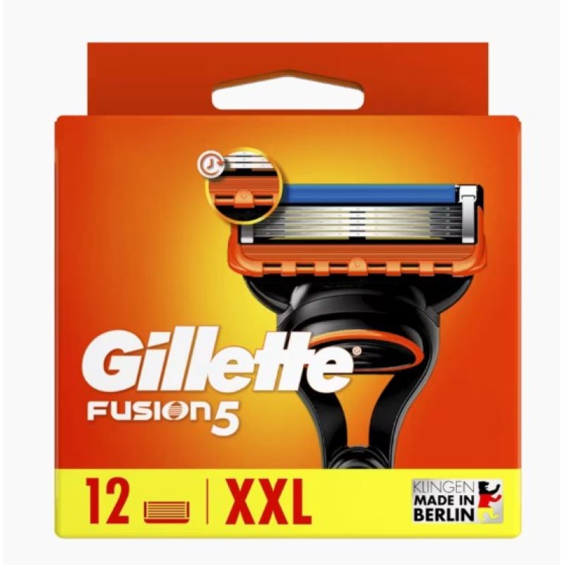 Gillette Fusion5 razor blades 12 pc(s) Stainless steel Men