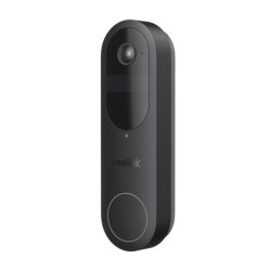 Reolink – Video Doorbell (Battery) Smart 2K Wi-Fi – Black