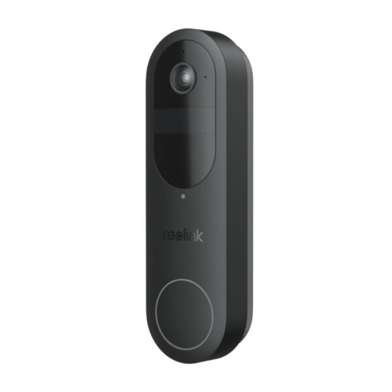 Reolink – Video Doorbell (Battery) Smart 2K Wi-Fi – Black