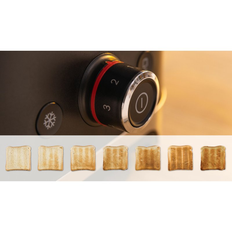 Bosch TAT4M223 toaster 4 2 slice(s) 950 W Black Stainless steel