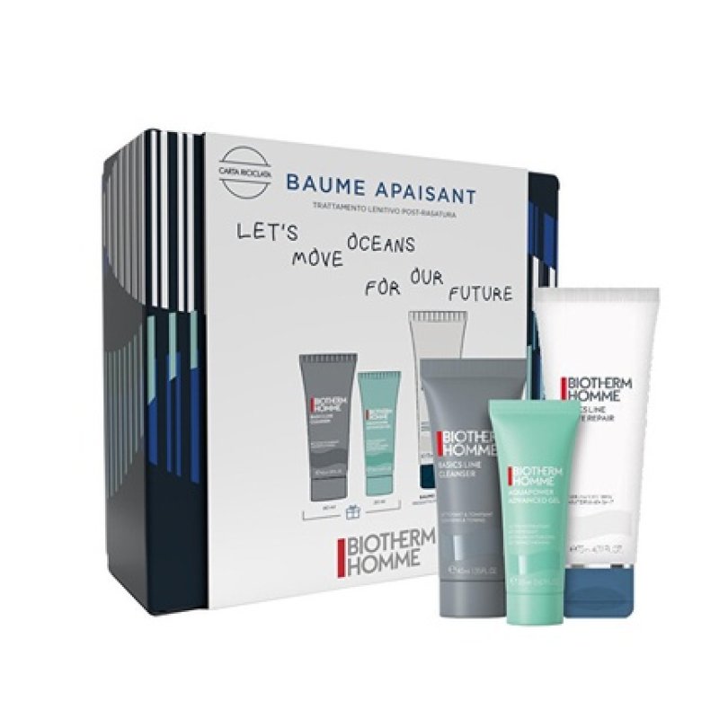 Set Biotherm Homme Basic Line Cleanser 40ml Aquapower Advanced Gel 20ml Basics Line After Shave Emulsion 75ml