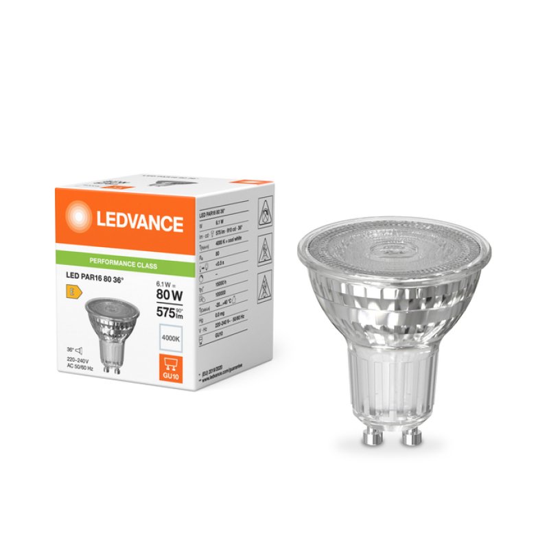 LEDVANCE 4099854457241 LED bulb Cool white 4000 K 6.1 W GU10 E
