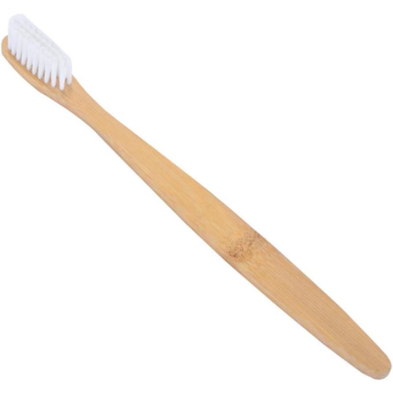 Ewanto Bamboo Toothbrush White Sustainable Biodegradable Natural And Vegan For Adults And Children