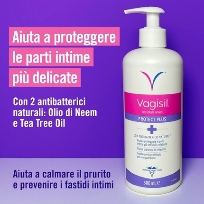 Vagisil Antibacterial Underwear for Women Protect Plus with Neem Oil and Tea Tree Oil 500ml