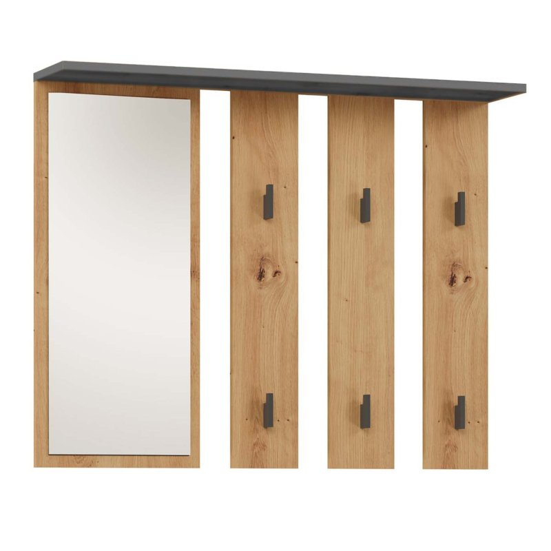 Topeshop PARMA WIESZAK ANT/AR cintre Anthracite, Chêne