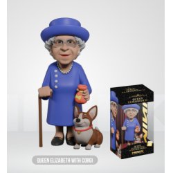 Minix - Celebrity 26 - Reine Elizabeth II Corgi Statue 12cm
