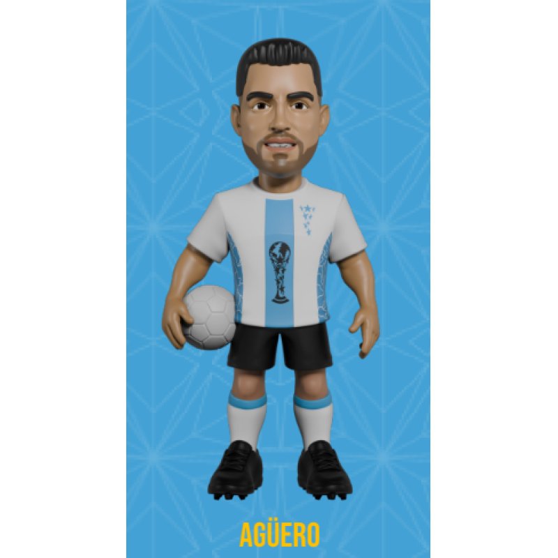 ARGENTINE - Agüero - Figurine Minix Coupe du Monde des Légendes 12cm