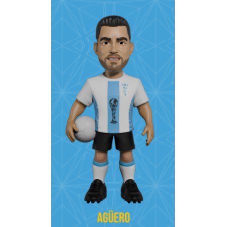 ARGENTINE - Agüero - Figurine Minix Coupe du Monde des Légendes 12cm