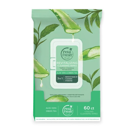 Petal Fresh - Pure Revitalizing Aloe Vera & Green Tea Cleansing Wipes