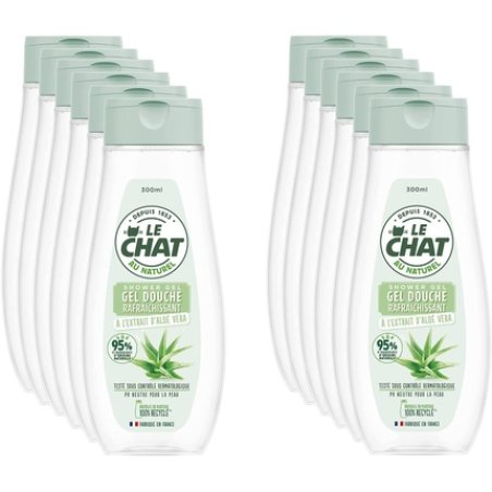 Le Chat Refreshing Shower Gel with Aloe Vera Extract 300ml - Pack of 12