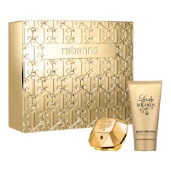 Paco Rabanne Lady Million 50ml EDP Spray 75ml Body Lotion Gift Set 2023