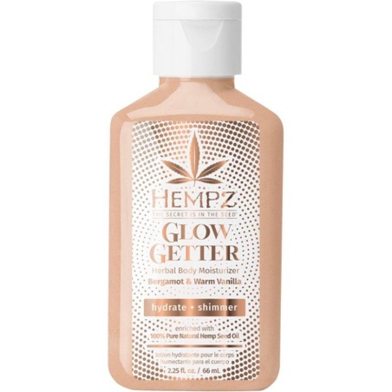 Hempz Body Lotion Glow Getter Mini Daily Moisturizing Cream with Shea Butter and Aloe
