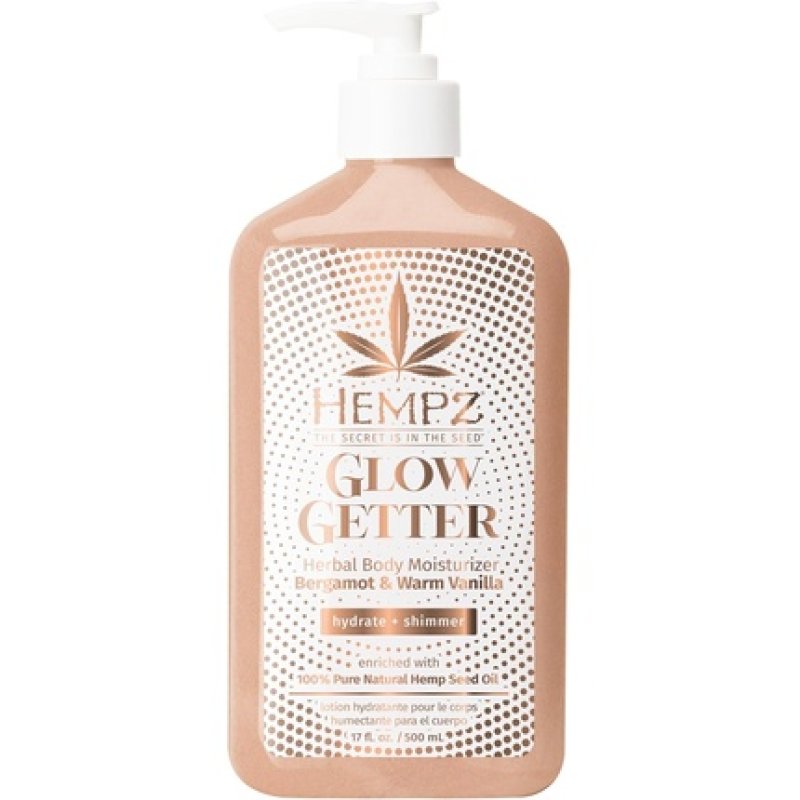 Hempz Beauty Actives Glow Getter Herbal Body Moisturizer Lotion Cream - Paraben Free