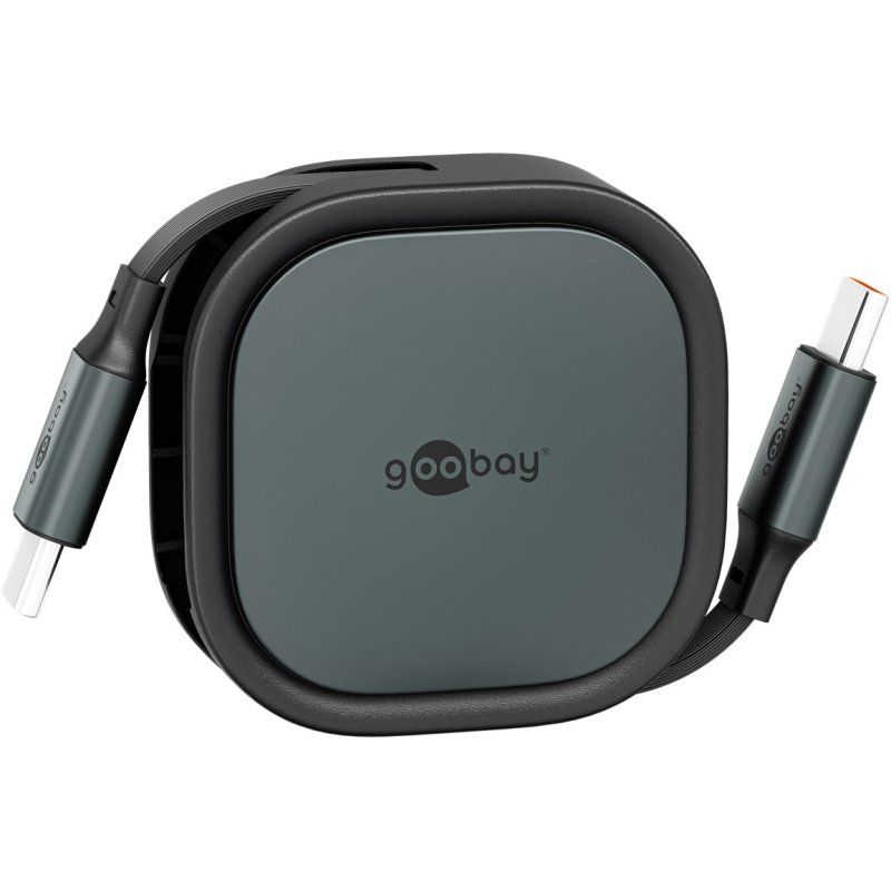 Goobay 77424 câble USB USB 2.0 1 m USB C Noir, Argent