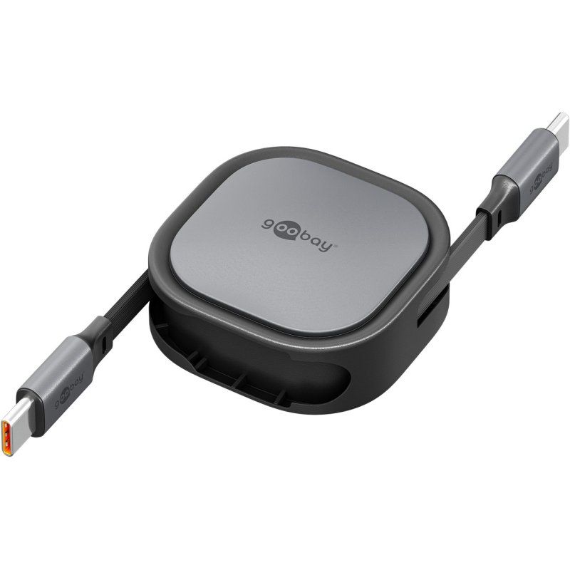 Goobay 77424 USB cable USB 2.0 1 m USB C Black, Silver