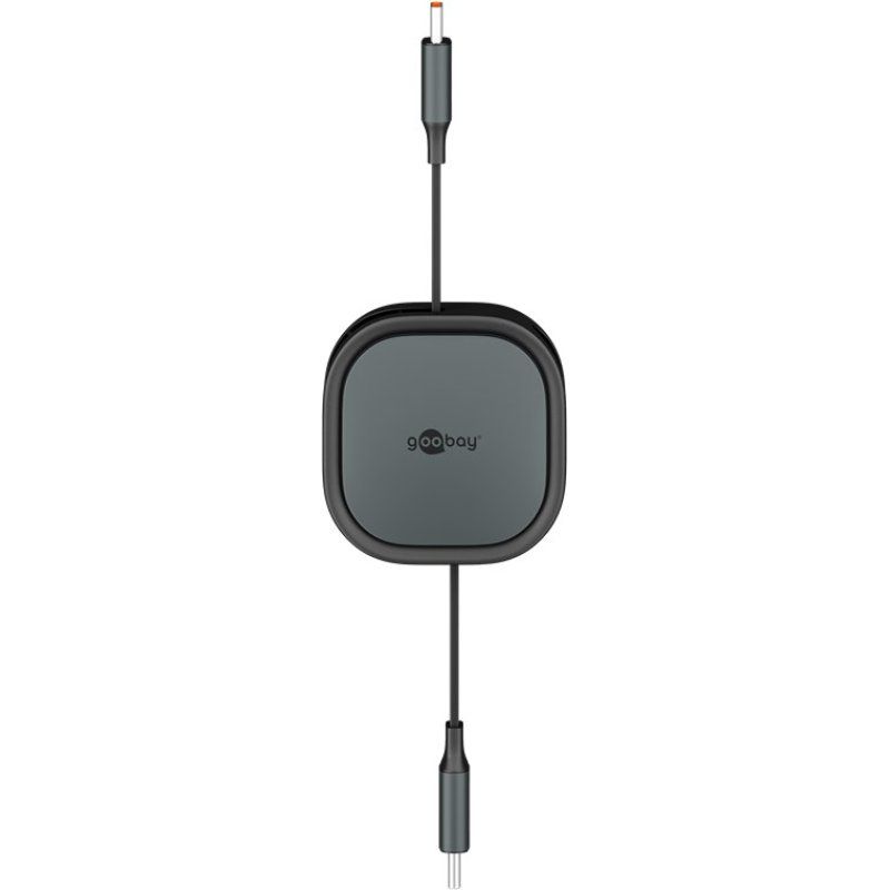 Goobay 77424 USB cable USB 2.0 1 m USB C Black, Silver