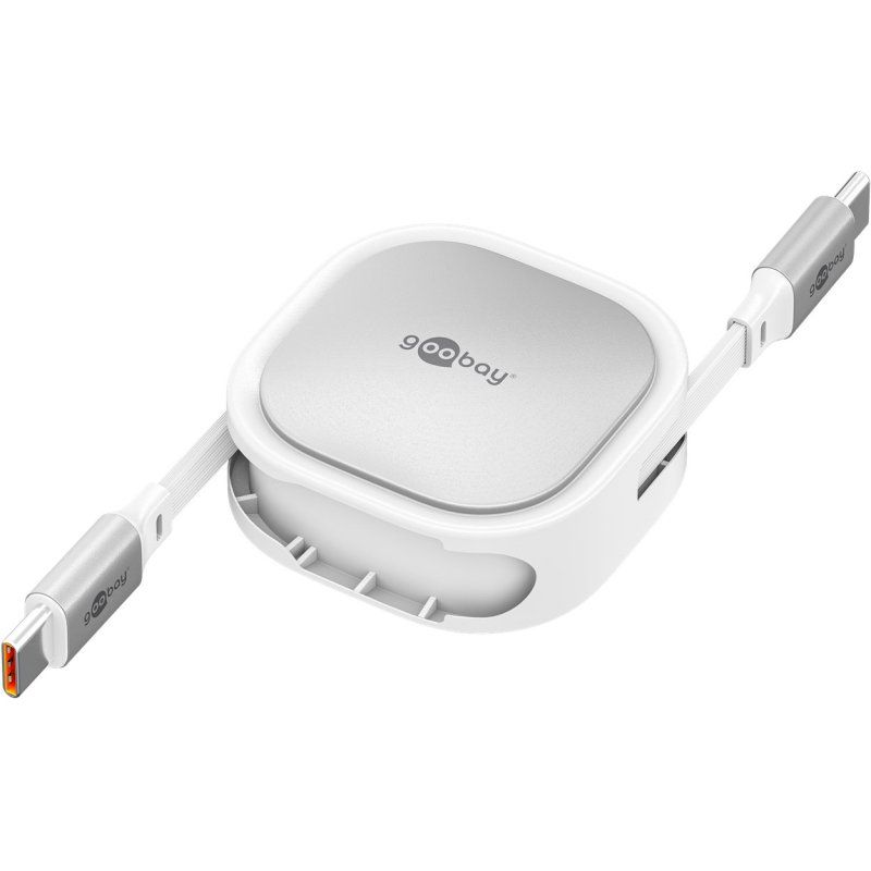 Goobay 77425 câble USB USB 2.0 1 m USB C Argent, Blanc