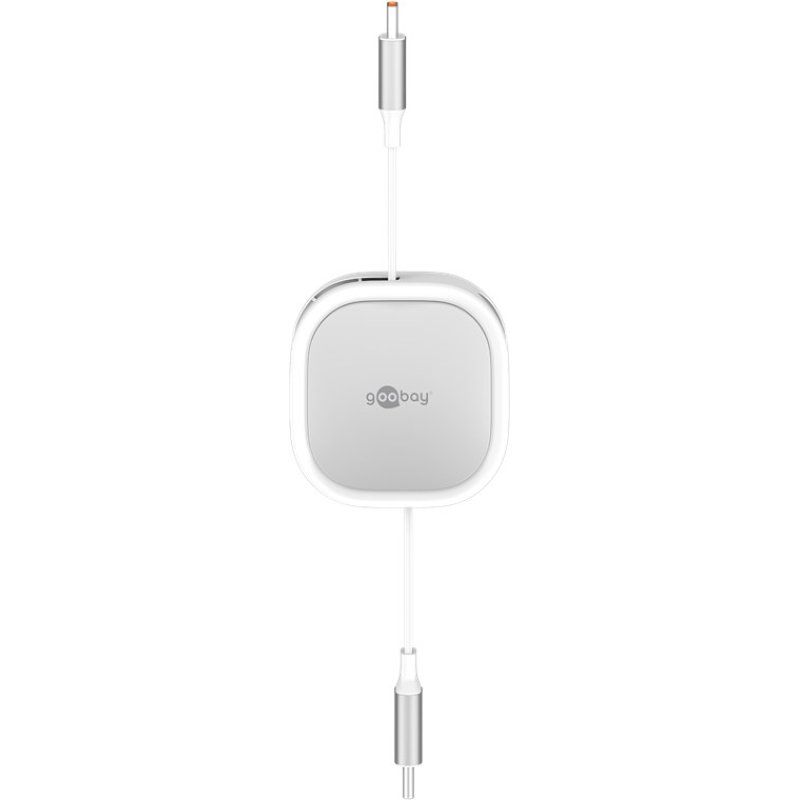 Goobay 77425 USB cable USB 2.0 1 m USB C Silver, White
