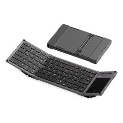 Inateck KB06101_STEEL GRAY clavier Maison RF sans fil Bluetooth QWERTZ Anglais Noir