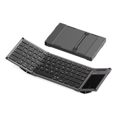 Inateck KB06101_STEEL GRAY keyboard Home RF Wireless Bluetooth QWERTZ English Black