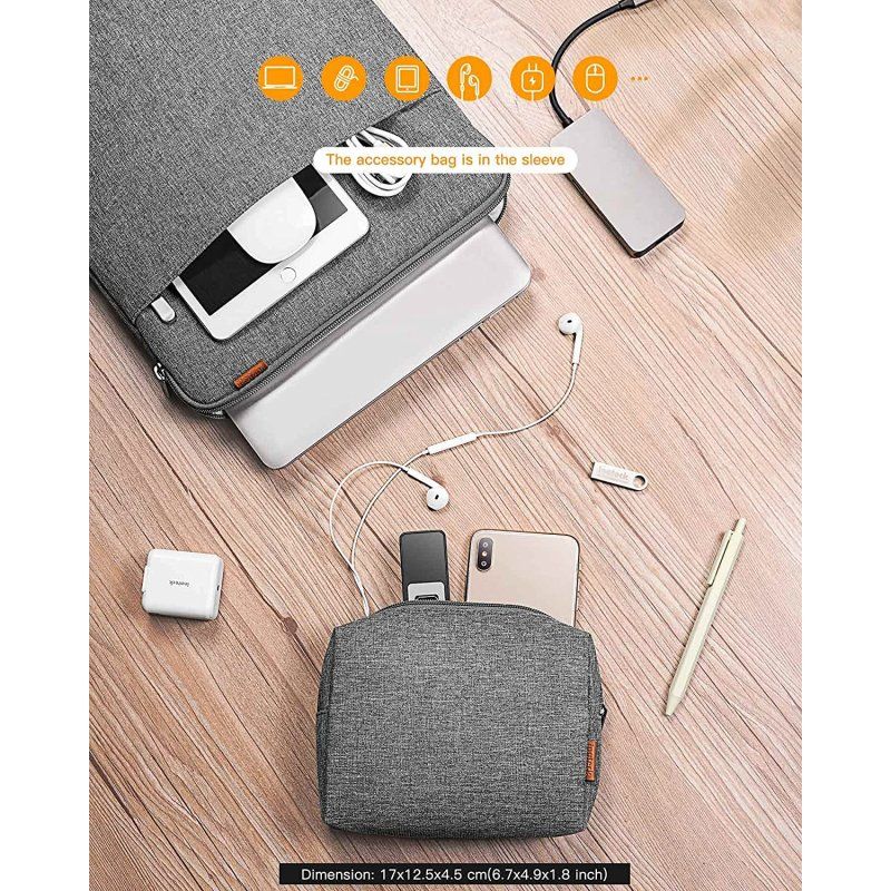 STOCKINK1EN COURS DE LIVRAISON-Inateck LB01006 35,6 cm (14") Housse Gris