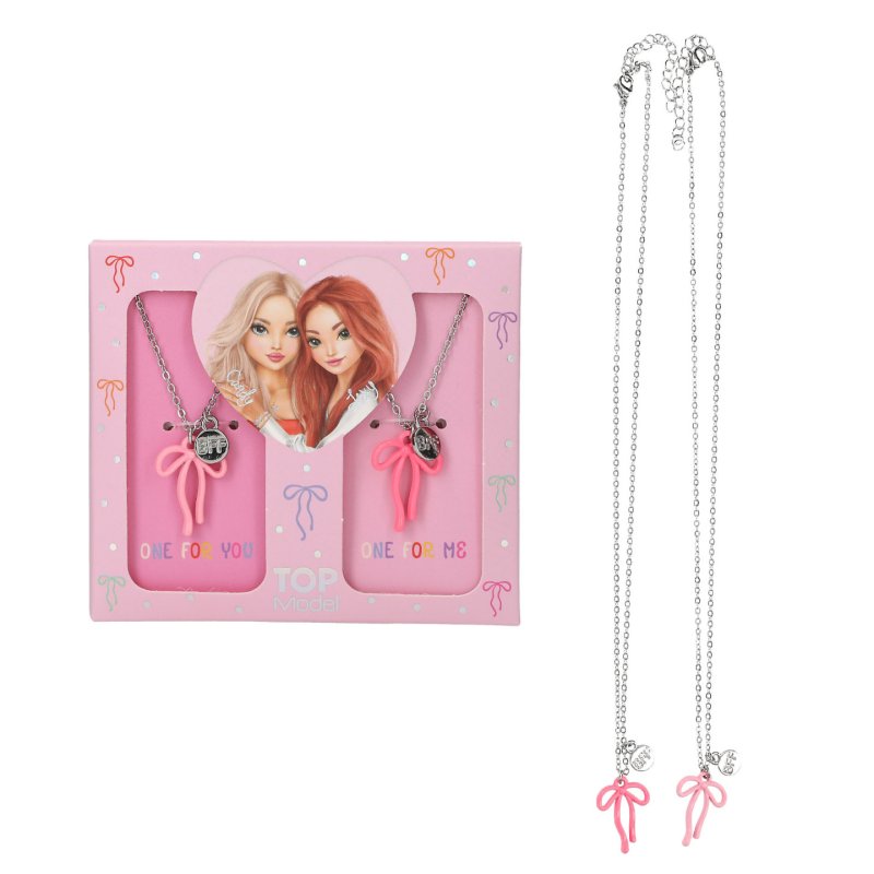 Topmodel - BFF Necklace Set With Bow - 40 cm 5 cm adjustable chain