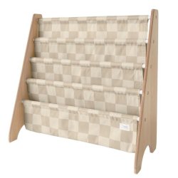 3 Sprouts - Bookcase, Checkerboard - Beige - 61cm x 62cm x 25cm