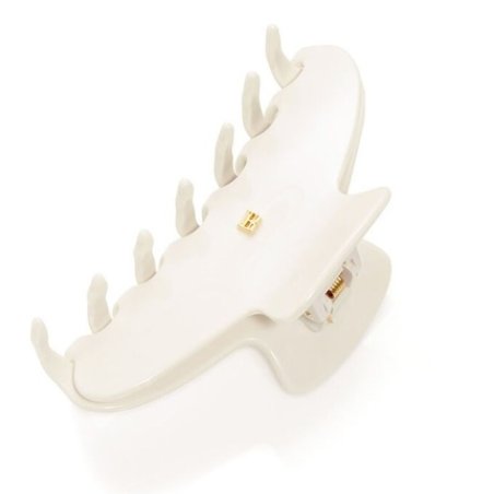 Balmain Large White Clamp With B 14k