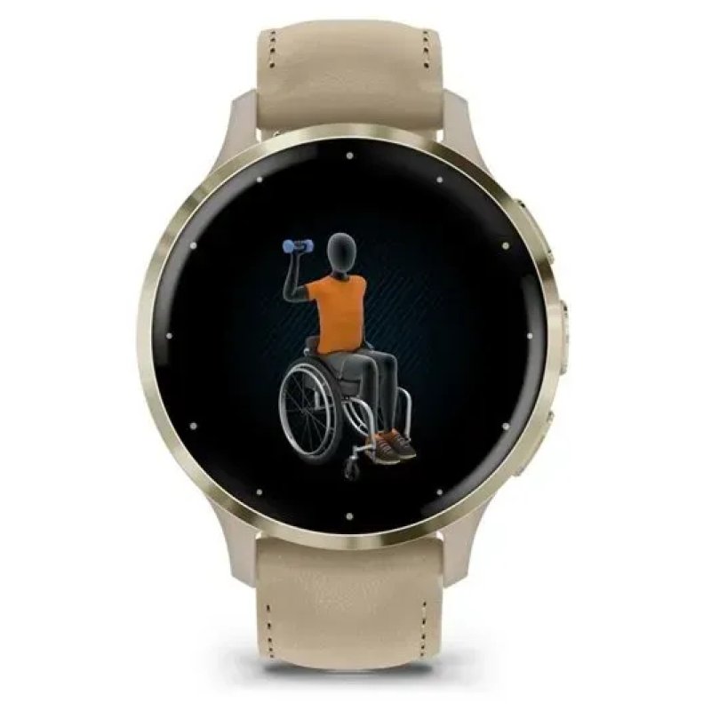Garmin 010-02785-55 smartwatch / sport watch 3.05 cm (1.2") AMOLED 41 mm Digital 390 x 390 pixels Touchscreen Gold