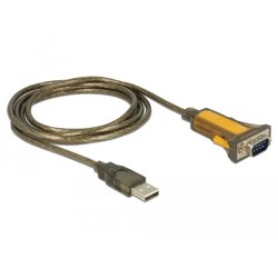 DeLOCK 65840 câble Série Noir, Jaune 1,5 m USB Type-A DB-9