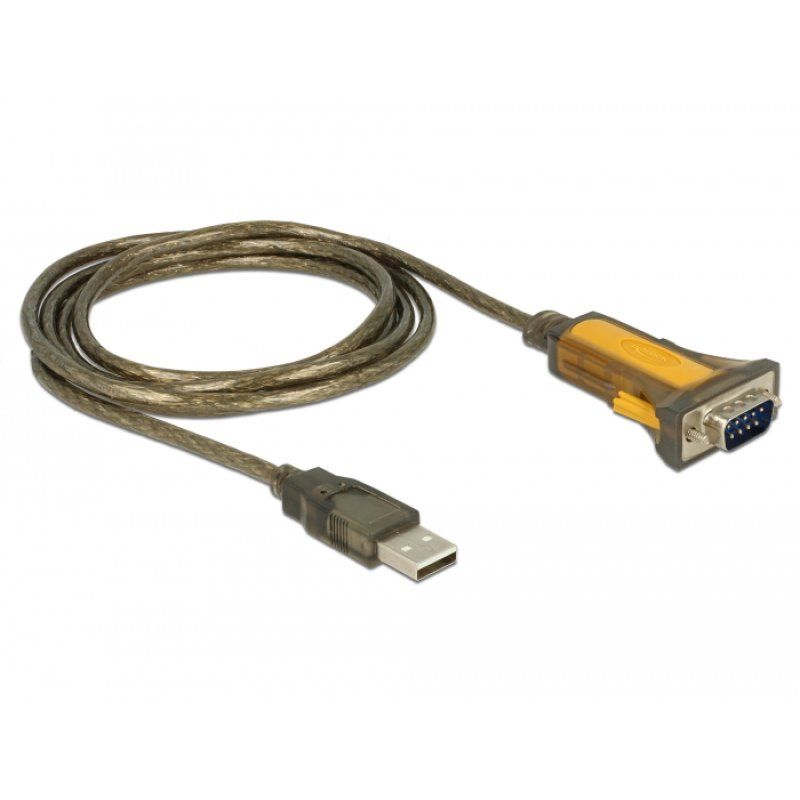 DeLOCK 65840 serial cable Black, Yellow 1.5 m USB Type-A DB-9