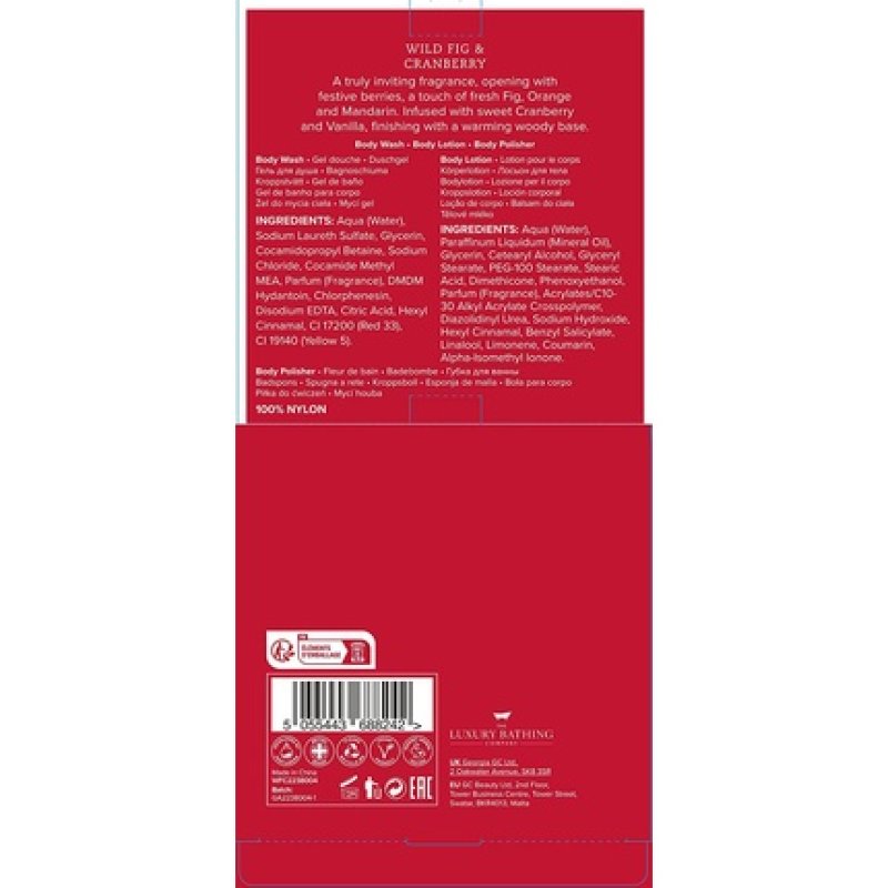 The Luxury Bathing Wild Fig & Cranberry Festive Fun Body Essentials