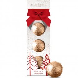 The Luxury Bathing Company Wild Fig & Cranberry 3 X Bath Fizzers 100g
