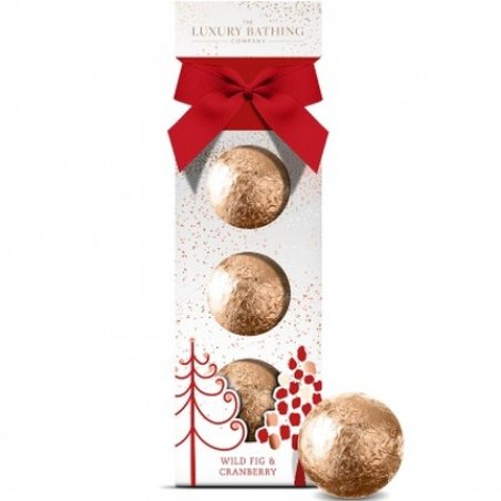 The Luxury Bathing Company Wild Fig & Cranberry 3 X Bath Fizzers 100g