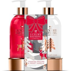 The Luxury Bathing Company Toasted Praline & Sweet Vanilla Liquid Soap 300ml Hand Cream 300ml