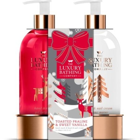 The Luxury Bathing Company Toasted Praline & Sweet Vanilla Liquid Soap 300ml Hand Cream 300ml