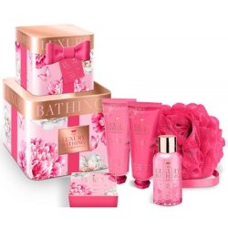 The Luxury Bathing Company Bathing Blossoms Body Cream 50ml Shower Gel 50ml Hand Cream 50ml Bath Caviar 80g Sponge