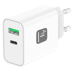 Techly IPW-USB-30WACG chargeur d'appareils mobiles Universel Blanc Secteur Charge rapide Intérieure