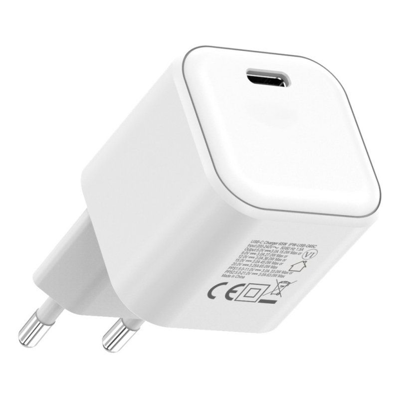 Techly IPW-USB-G65C chargeur d'appareils mobiles Universel Blanc Secteur Charge rapide Intérieure