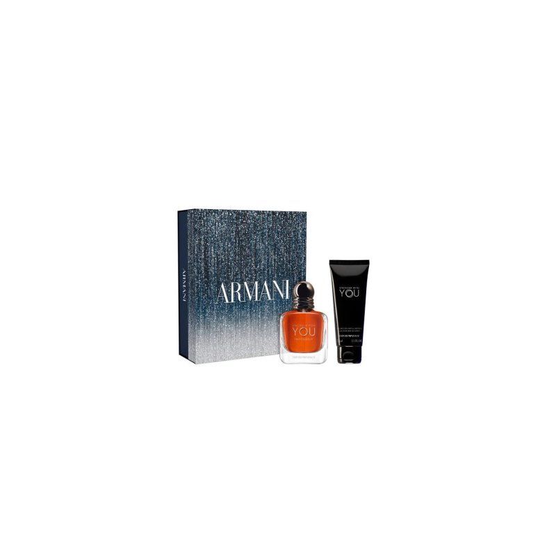 Emporio Armani Stronger With You Intensely 50ml Eau De Parfum And 75ml Body Shampoo Set