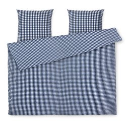 Juna - Bæk&Bølge Bed Linen 200x220 cm - Dark Blue & White