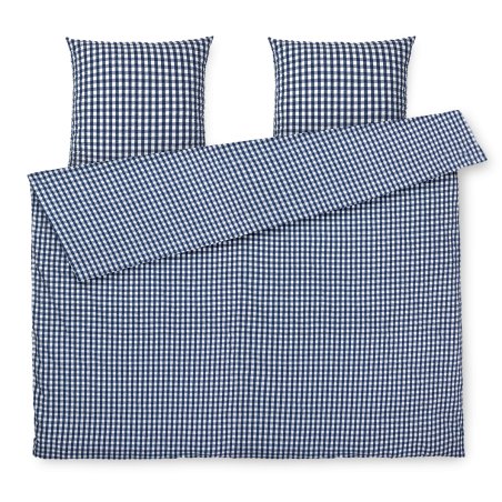 Juna - Bæk&Bølge Bed Linen 200x220 cm - Dark Blue & White