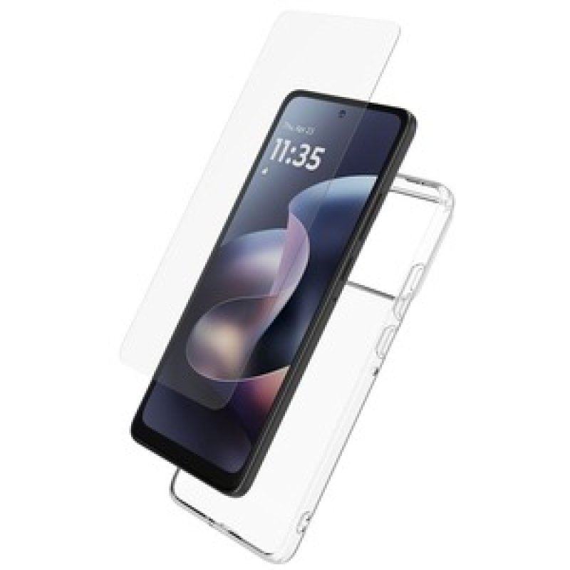 STARTER PACK COQUE SOUPLE VERRE TREMPE 3D MOTOROLA EDGE 70