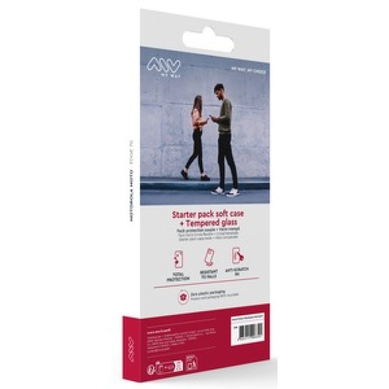 STARTER PACK COQUE SOUPLE VERRE TREMPE 3D MOTOROLA EDGE 70